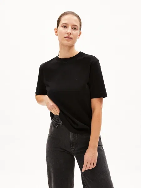 ARMEDANGELS Tricou TARJAA' negru