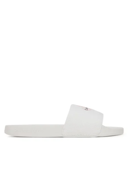Чехли Calvin Klein Jeans SLIDE MONOGRAM WN LOGO CK бяло