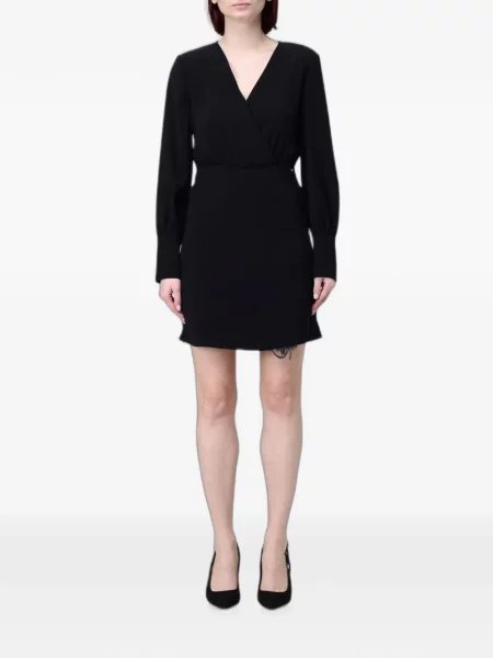 Lung rochie mini Armani Exchange plic negru