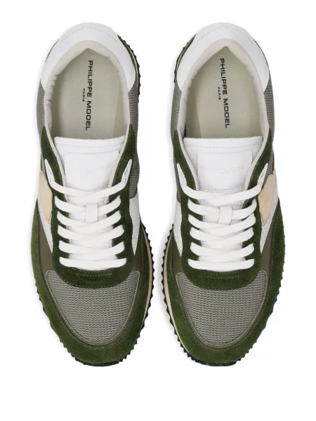 Sneakerși Philippe Model Paris din piele de căprioară verde