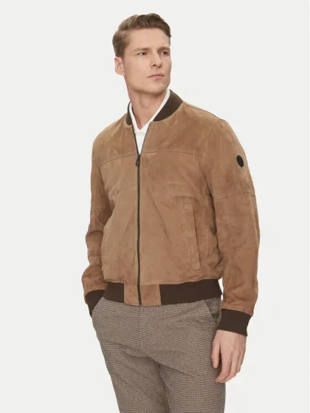 JOOP! Geacă de piele 17 Pios bej