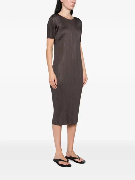 Scurt rochie midi Pleats Please Issey Miyake gri