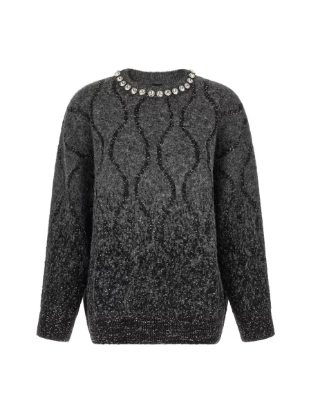 Sweter Pinko wełniany szary