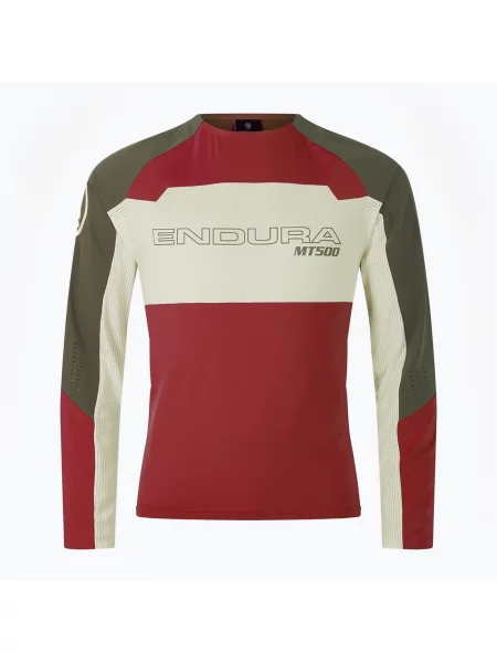 Endura Burner Lite brick мъжки колоездачен анцуг с дълъг ръкав червено