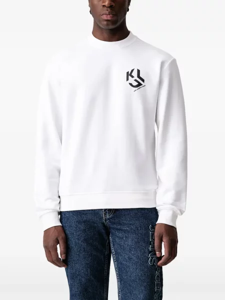 Hanorac Karl Lagerfeld Jeans cu imagine alb