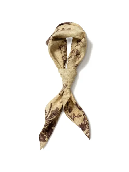 Fular Calmlence de mătase cu model floral cu imagine