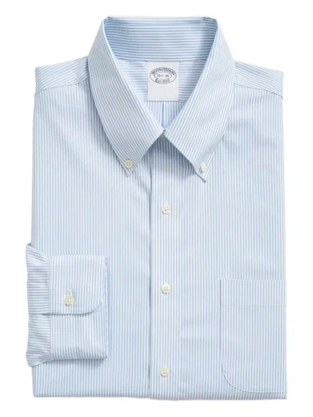 Pruhovaná keprová košile Brooks Brothers modrá