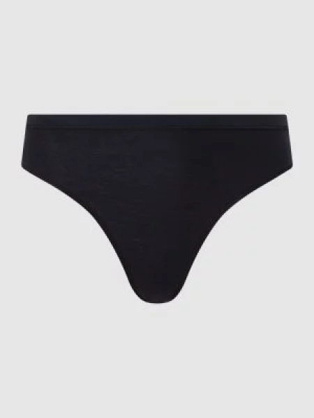 Stringi z dodatkiem streczu model ‘Cotton Sensation’ Hanro czarne