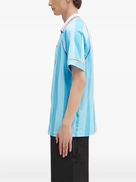 Pantaloni Adidas tricotate cu autograf alergare albastru