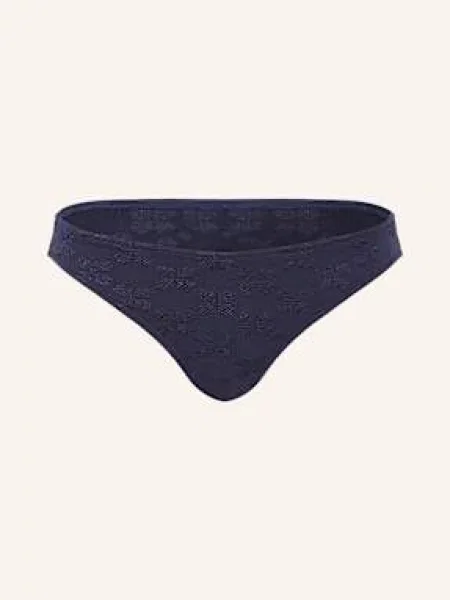 Vilebrequin Dół Od Bikini Basic Turtle Monogram Frise blau granatowy