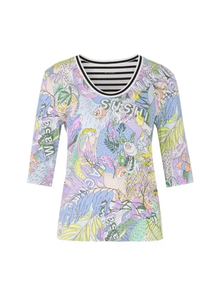 T-shirt z rękawem o dł. Marc Cain