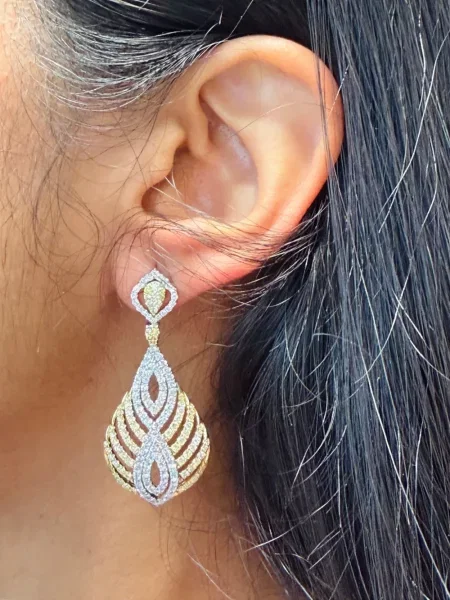 Diamant cercei Hyt Jewelry galben