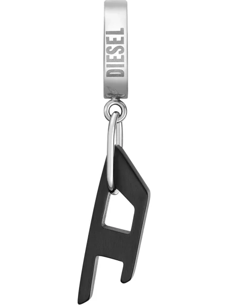 DIESEL Cercei / argintiu negru