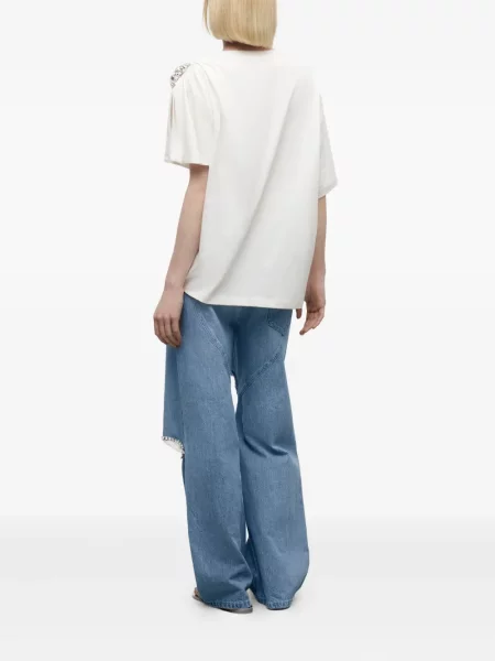 Jeansy Area z kryształkami niebieskie