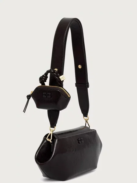 Torebka crossbody Ganni brązowa