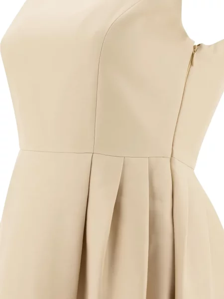 Rochie Sandbeige plisată de costum