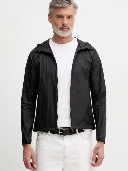BOSS Green jachetă scurtă bărbătească negru