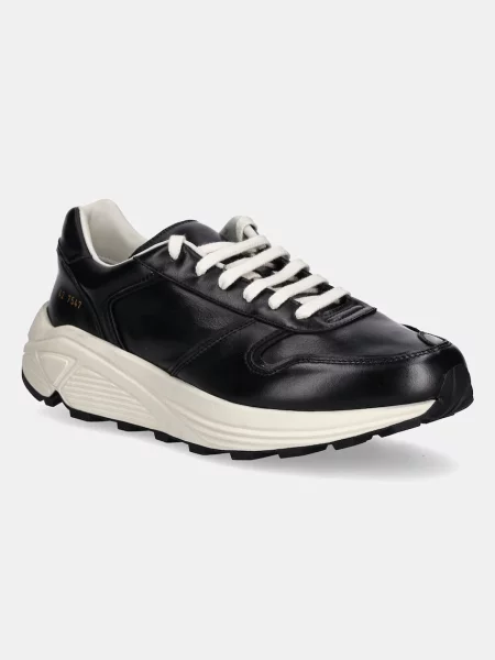 Кожени маратонки Common Projects Premium Runner черно