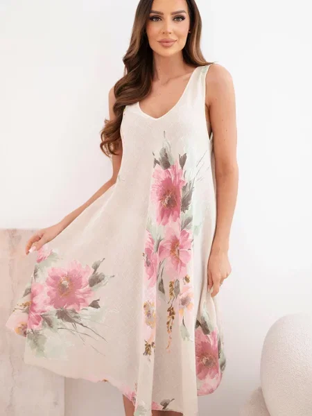 Cvjetna haljina Kesi Włoski s cvjetnim printom s printom