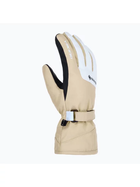 Mănuși de schi pentru femei Viking Sherpa Gore-Tex Ski beige/white alb