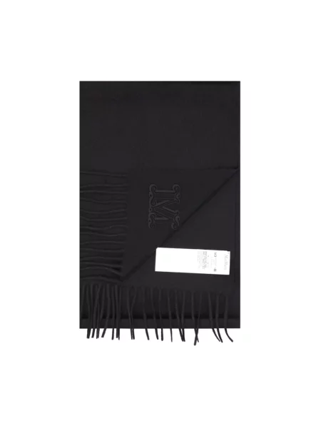 Lniana szal Max Mara czarna
