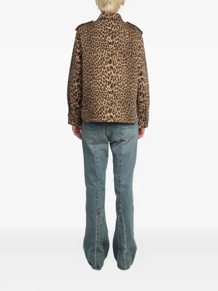 Cămașă Zadig&voltaire cu imagine cu model leopard maro