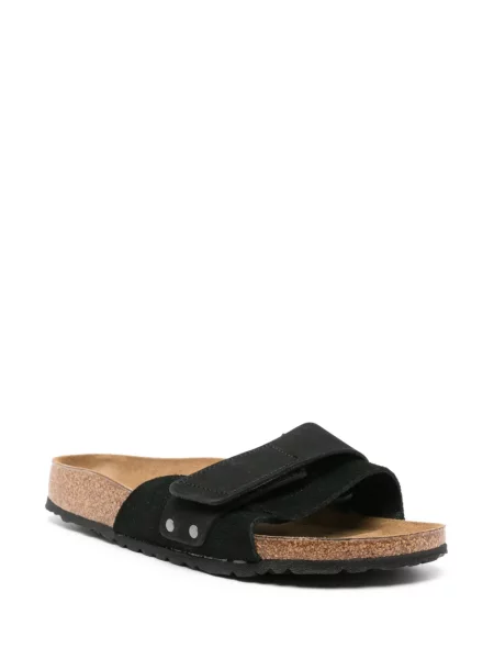 Papuci Birkenstock din piele de căprioară negru
