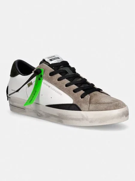 Crime London DELUXE sneakers pentru bărbați din piele alb