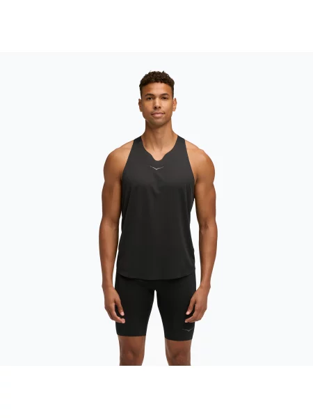 Мъжка тениска за бягане HOKA Race Singlet hoka black черно