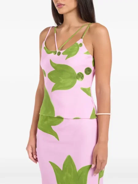 Bluză Themis Z cu model floral cu imagine roz