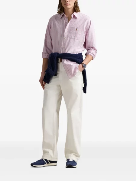 Slip de baie Polo Ralph Lauren alergare cu cordon cu imagine alb