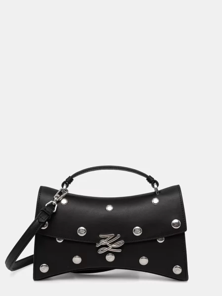 Karl Lagerfeld geantă crossbody pentru femei din piele K/AUTOGRAPH negru