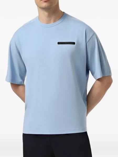 Tricou Ea7 Emporio Armani cu autograf albastru
