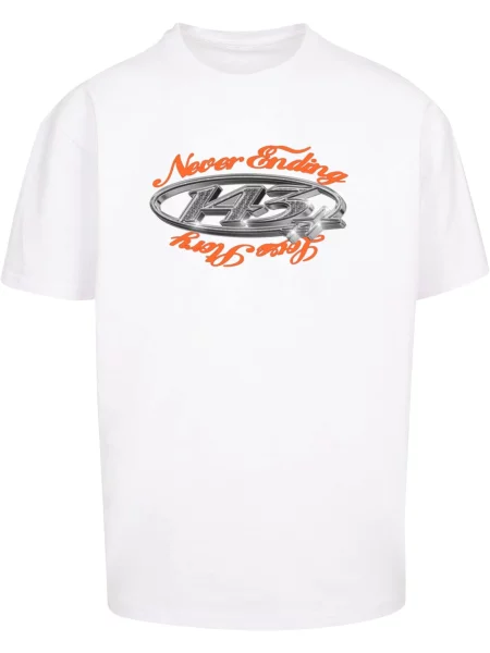 MT Upscale Majica Never ending... siva / oranžna / črna bela