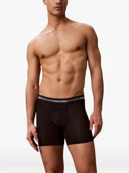 Boxeri Calvin Klein Underwear cu autograf negru