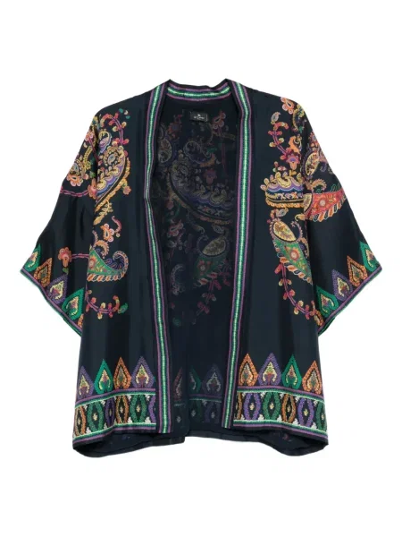 Geacă Etro cu model paisley albastru