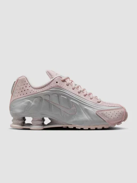 Кросівки NIKE Shox R4 штучна шкіра/текстиль срібний