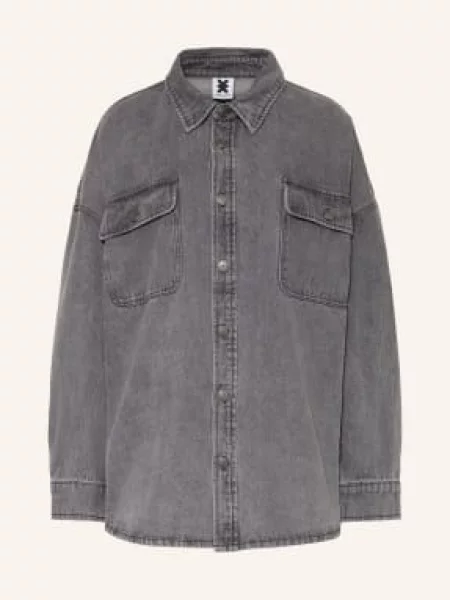Karo Kauer Koszula Dżinsowa grau szara