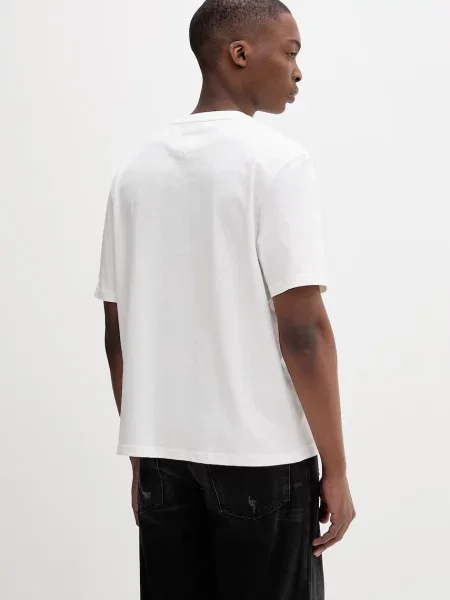 T-shirt o kroju regular fit z czystej bawełny Tommy Jeans biała