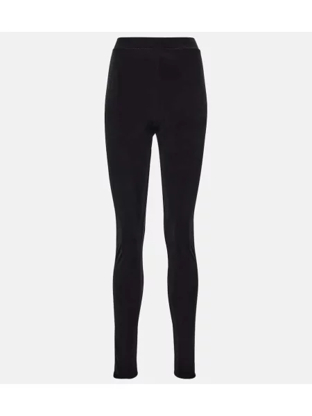 Legginsy Alexandre Vauthier z dżerseju czarne