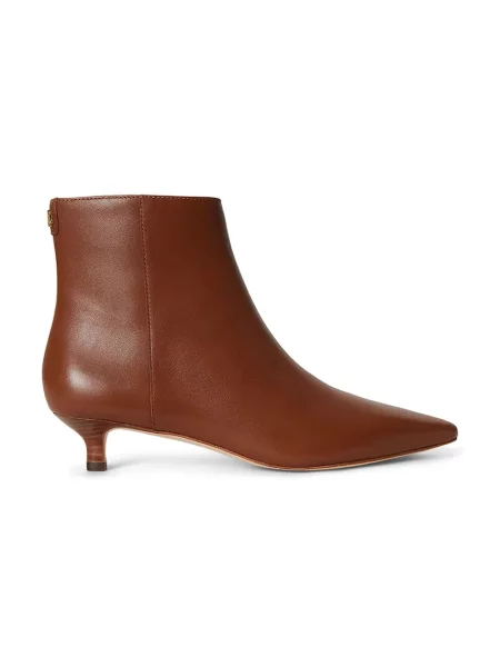 Lauren Ralph Lauren botine cu cui pentru femei din piele Frncsa Bt Hl maro