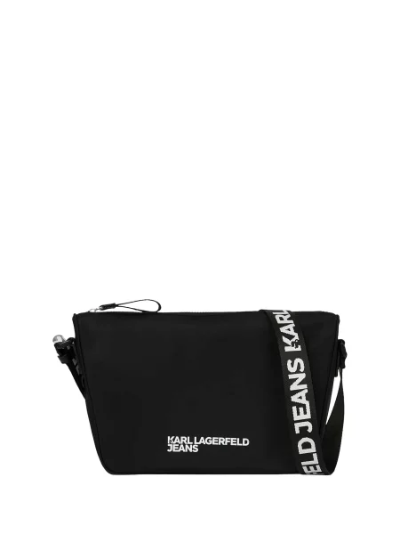 KARL LAGERFELD JEANS Geantă de umăr / alb negru