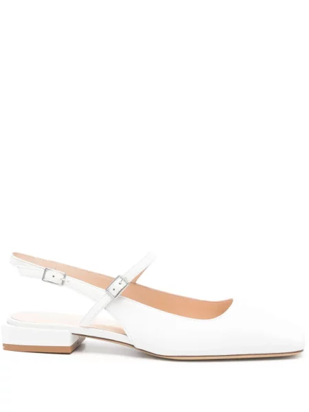 Pantofi cu toc P.a.r.o.s.h. din piele fără toc alb