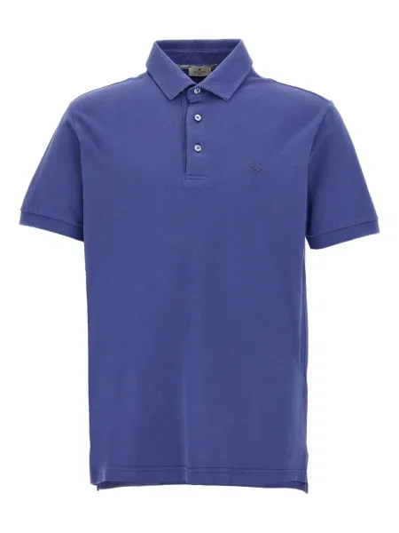 Polo Etro cu imagine cu model paisley albastru