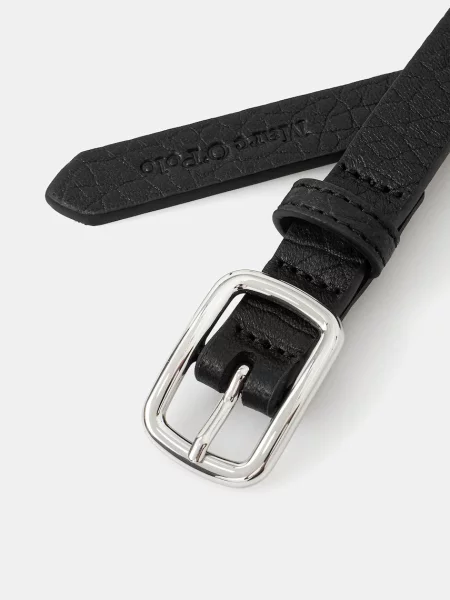 Кожаный ремень Marc O'polo с ремешками черный