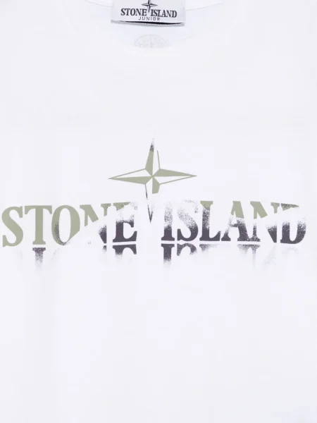 Dětské tričko Stone Island bílé