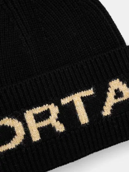 Sportalm gyapjú sapka vékony gyapjú fekete