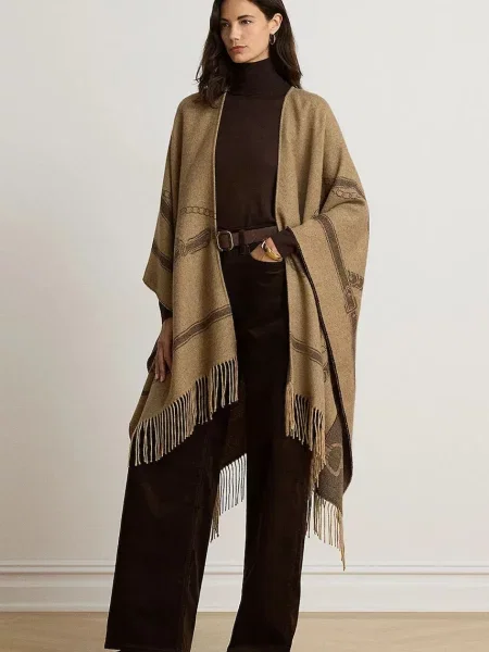 LAUREN RALPH LAUREN Poncho Maro deschis gri