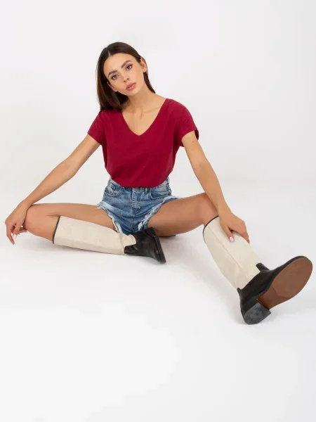 Tricou Basic Feel Good bordo