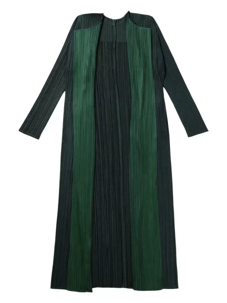 Palton Pleats Please Issey Miyake verde